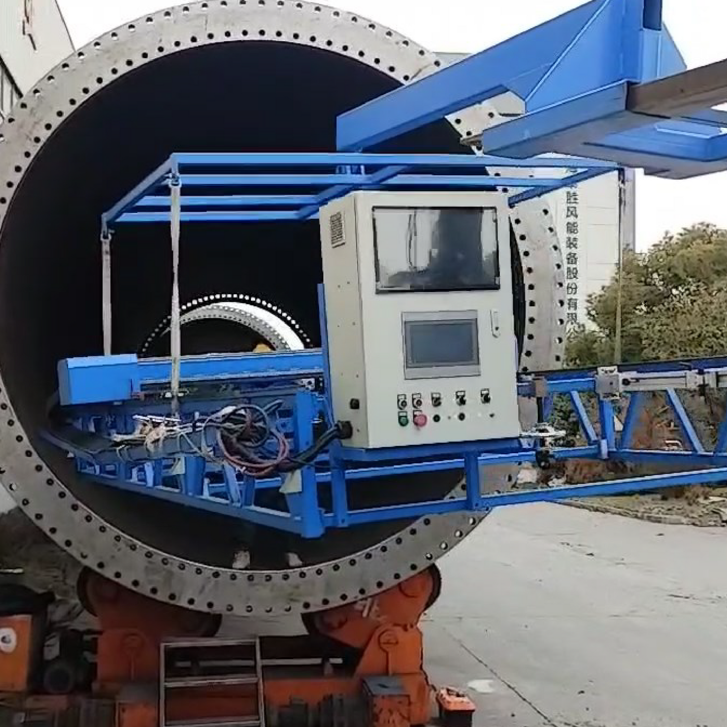 KLS-1535F Portable Cutting and Beveling Machine for Doorframe of Wind Tower